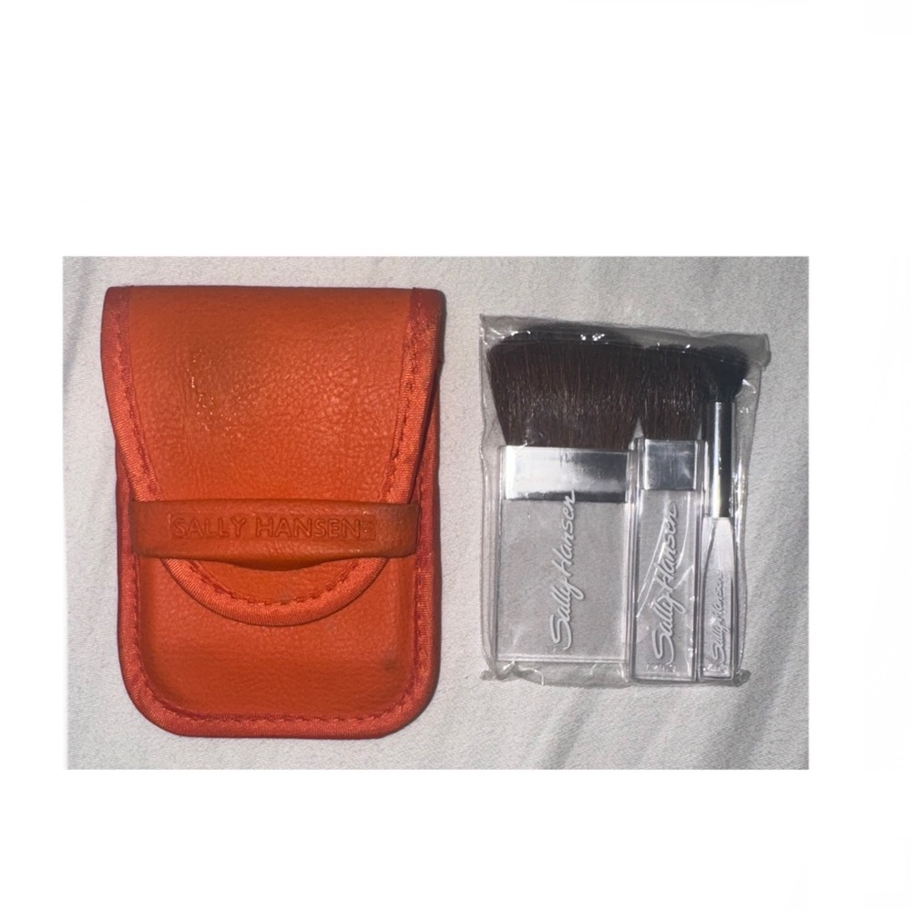 Vintage Sally Hansen Orange Brush Set with Case